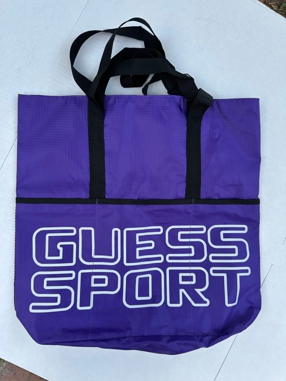 New LARGE GUESS Purple Duffel Tote with Bold Logo